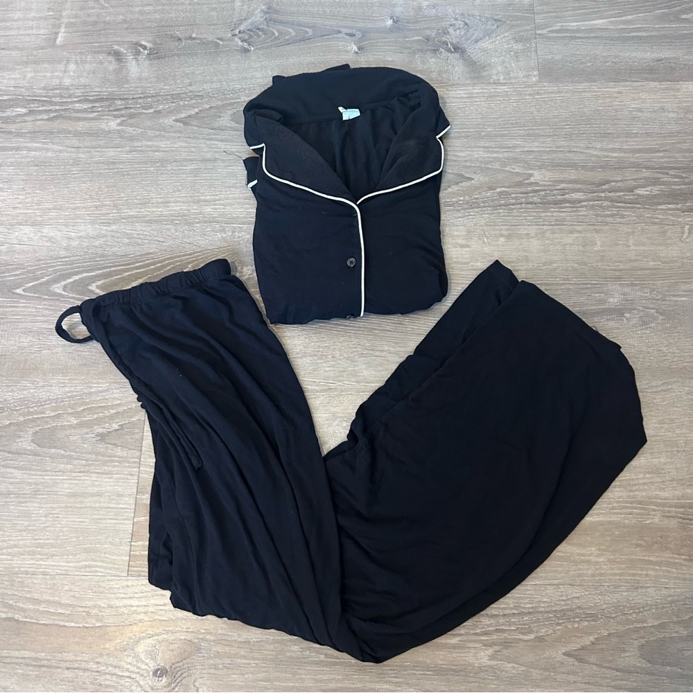 nordstrom black and white classic pajama set